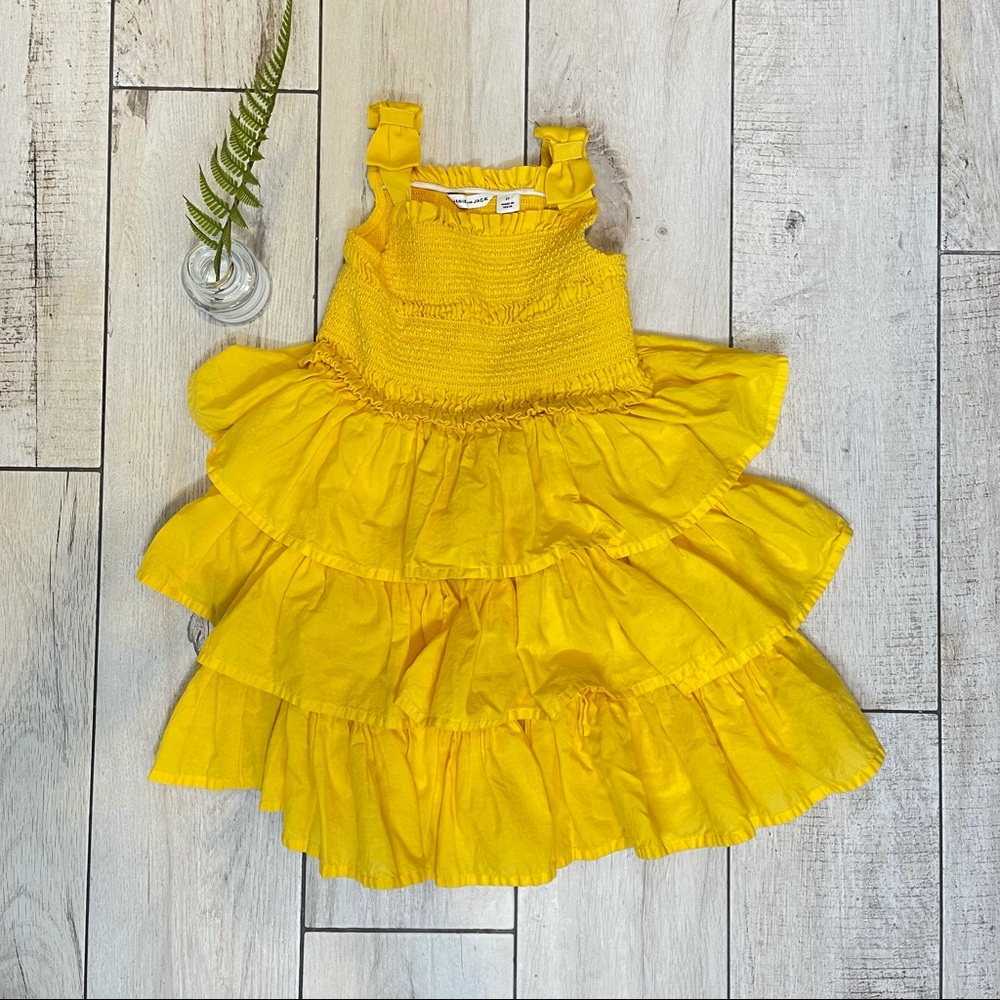 JANIE & JACK Yellow Ruffle Party Dress Size 2T